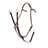 Collier de chasse martingale Acavallo en cuir 3 points - Marron foncé