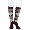 Chaussettes à losanges Horze Holly - Marron foncé