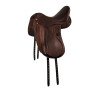 Selle de dressage Mantegna avec longs taquets Acavallo - Marron foncé
