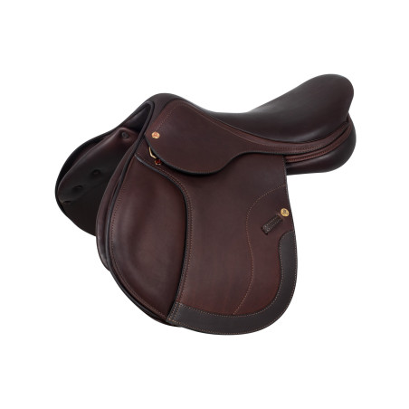 Selle de saut Roma avec arçon en bois et cuir double Acavallo