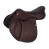 Selle de saut Roma avec arçon en bois et cuir double Acavallo - Marron foncé