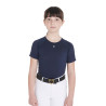 T-shirt d'entraînement technique enfant Equestro - Marine