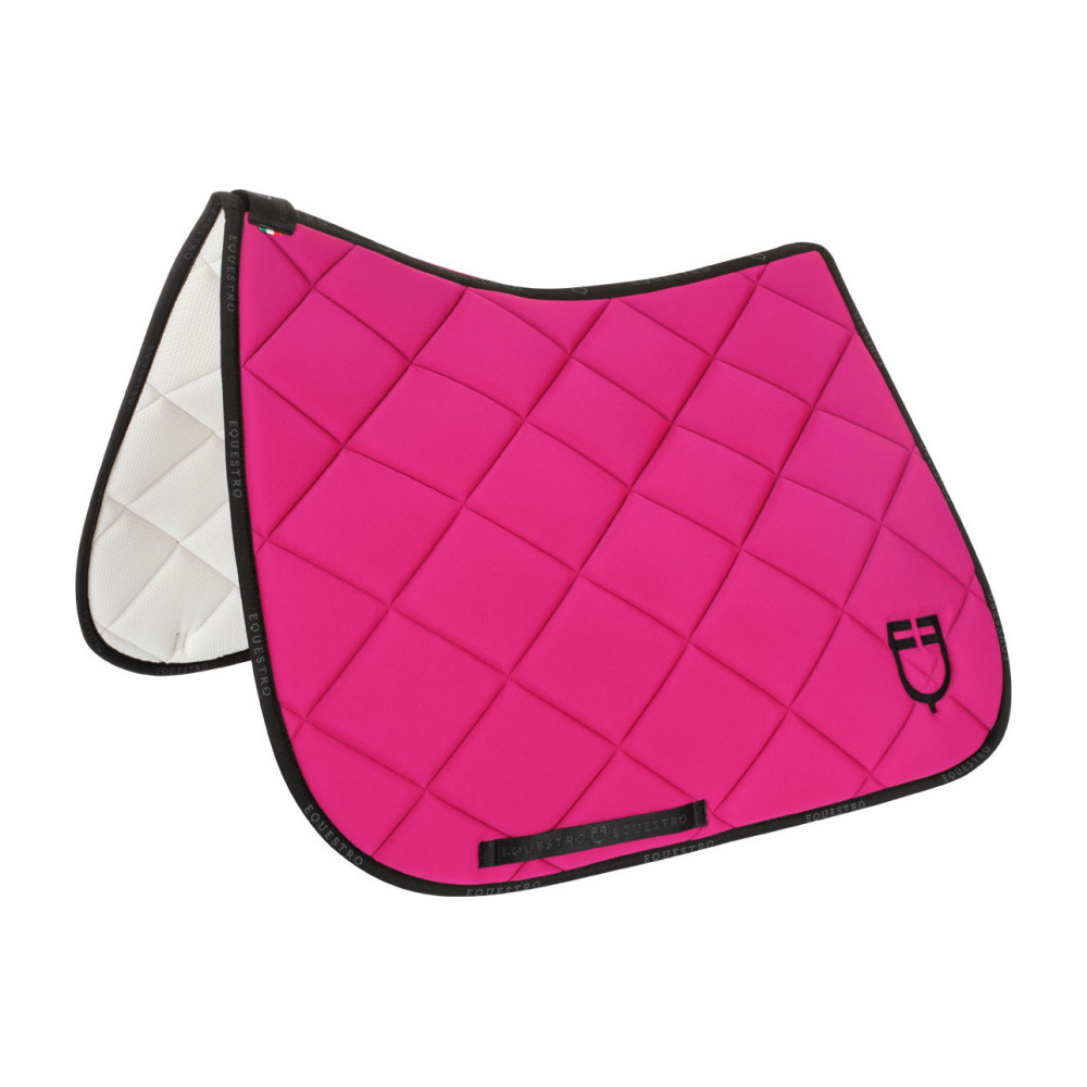 Tapis De Selle De Vitesse Hy Pro - Rose Avec Lien Noir, Pour Poney - 11