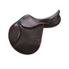 Selle obstacle en cuir double Meredith Equestro - Marron foncé