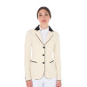 Veste de concours à 3 boutons femme Elegance Equestro - Cobblestone