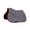 Tapis de selle obstacle en coton respirant White Trim Equestro - Gris / rouge