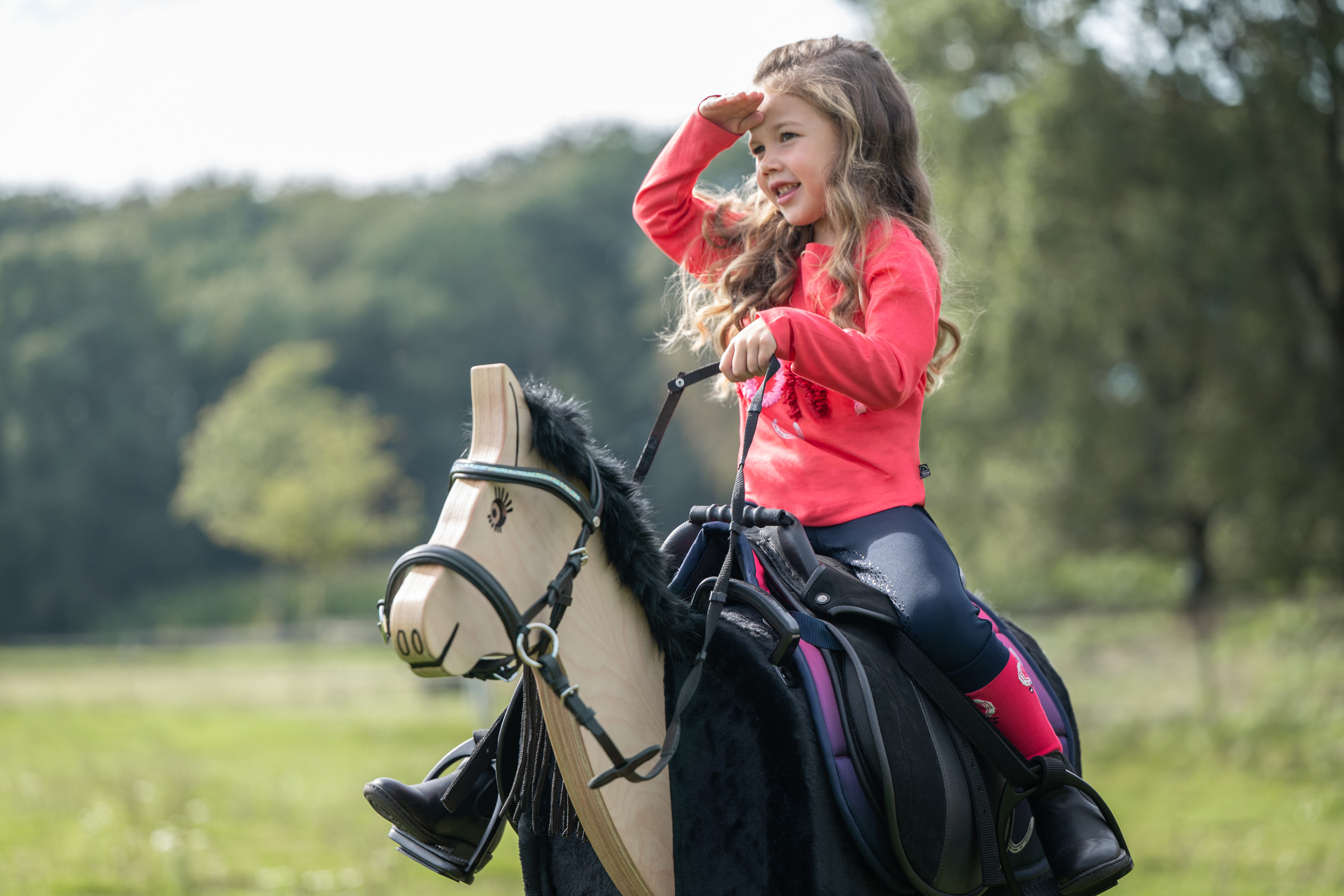 Polo à manches longues enfant Aymee HKM Rose Polo à manches longues enfant Aymee HKM Rose