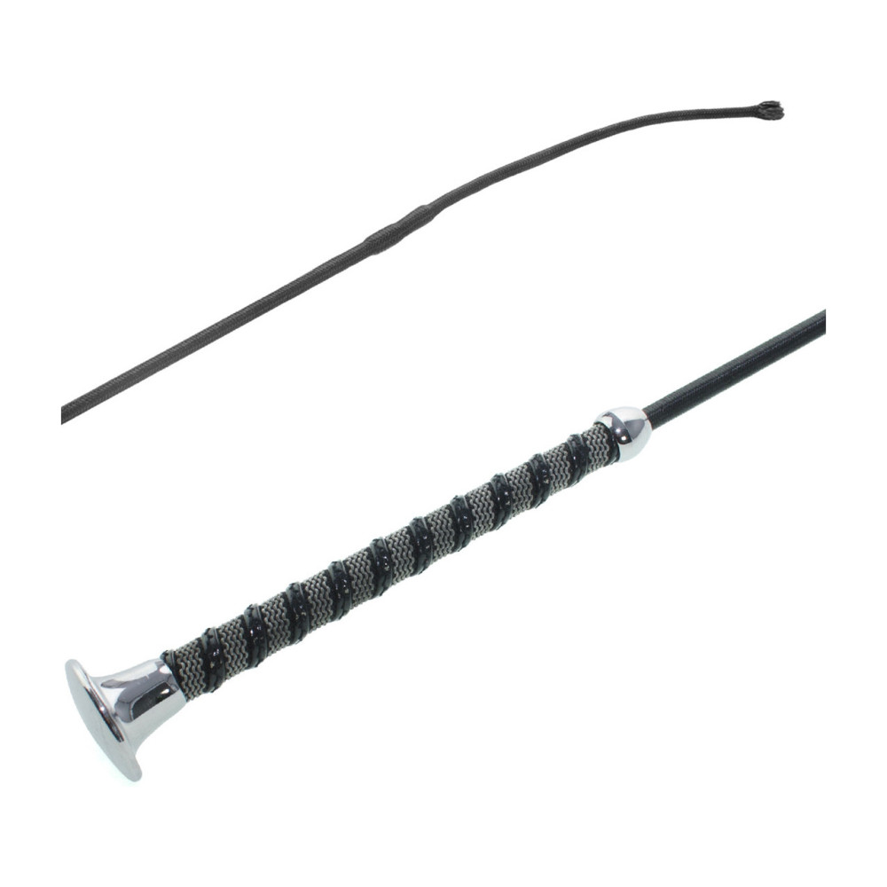 Fouet De Dressage Dublin Suregrip – Poignée Antidérapante, Dessus Plastique Noir, Longueur 120 Cm, Idéal Compétition
