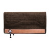 Tapis de Selle Western Show Alpaca avec Gravure Panier Pool's - Marron