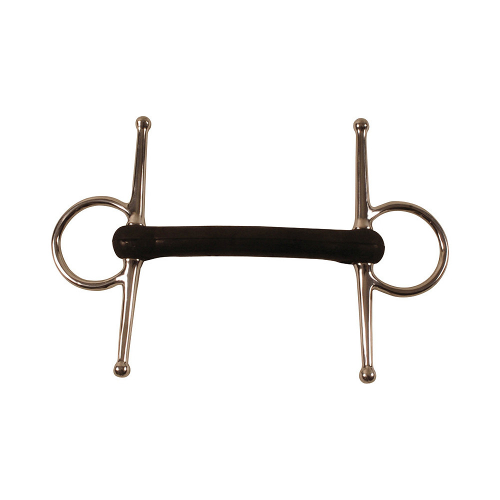 Mors En Caoutchouc Horka – Jointé, 21mm, Anneaux 65mm, Acier Inoxydable – Pour Chevaux, Confort Et Douceur