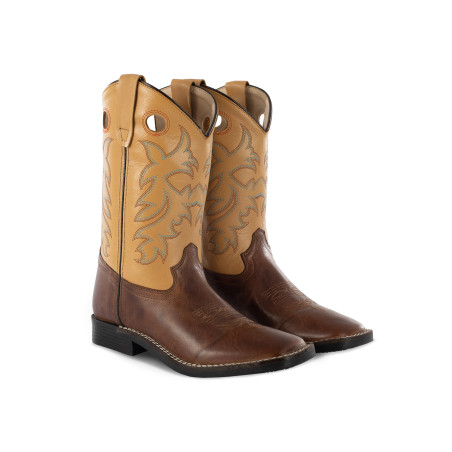 Bottes Western Enfant Modèle Square Brown/Cognac Pool's