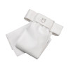 Cravate de dressage avec Logo Strass Equestro - Blanc / blanc