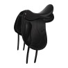 Selle de dressage en cuir doublé Equestro - Noir