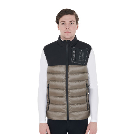 Gilet pour hommes en bi-matériau avec patch en silicone Equestro