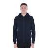 Sweat à capuche pour homme avec intérieur en polaire Equestro - Marine blazer