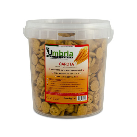 Crunchies chevaux à la carotte 3kg Umbria Equitazione