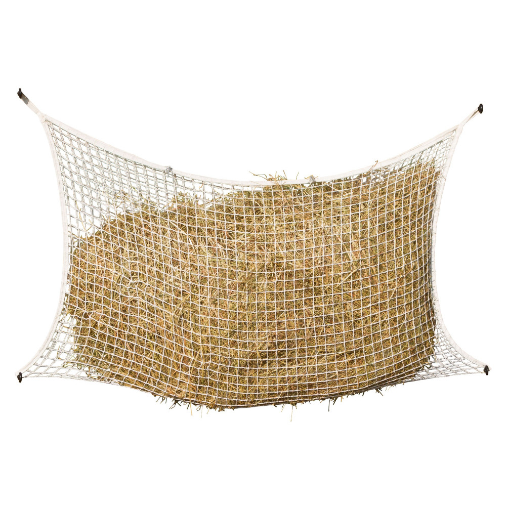 TolleTour Filet À Foin Mailles Pour Cheval Moyen, 3x3cm 160x100cm, Blanc