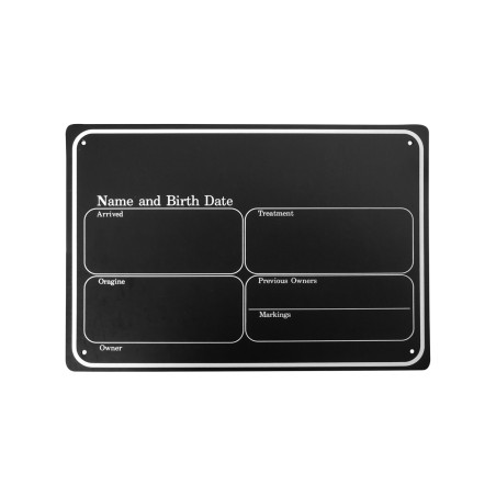 Plaque de box en plastique noir Umbria Equitazione