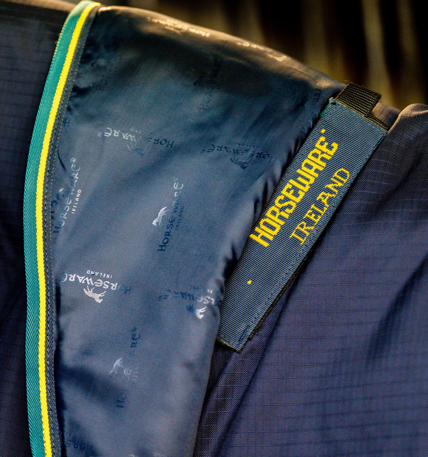 Couverture Horseware Rambo Duo Force 2.0 100 g avec liners 100 et 300 g Bleu marine / bleu sarcelle