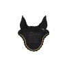 Bonnet anti-mouches poney Derby coton - Noir / or / noir