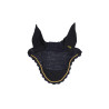 Bonnet anti-mouches poney Derby coton - Marine / or / marine