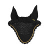 Bonnet pour chevaux Derby en coton - Noir / or / noir