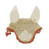 Bonnet pour chevaux Derby en coton - Crème / multicouleur / orange
