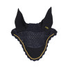 Bonnet pour chevaux Derby en coton - Marine / or / marine