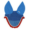 Bonnet pour chevaux Derby en coton - Royal / blanc / rouge