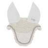 Bonnet pour chevaux Derby en coton - Blanc / argent / blanc