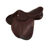 Selle de saut Firenze arbre en bois cuir double Acavallo - Marron foncé