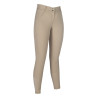 Pantalon HKM Ari taille moyenne fond 1/1 en silicone - Beige