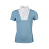 Polo de concours HKM Virginia manches courtes - Bleu glacier