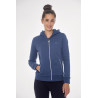Sweat Zip Harcour Sworm femme - Steel Blue