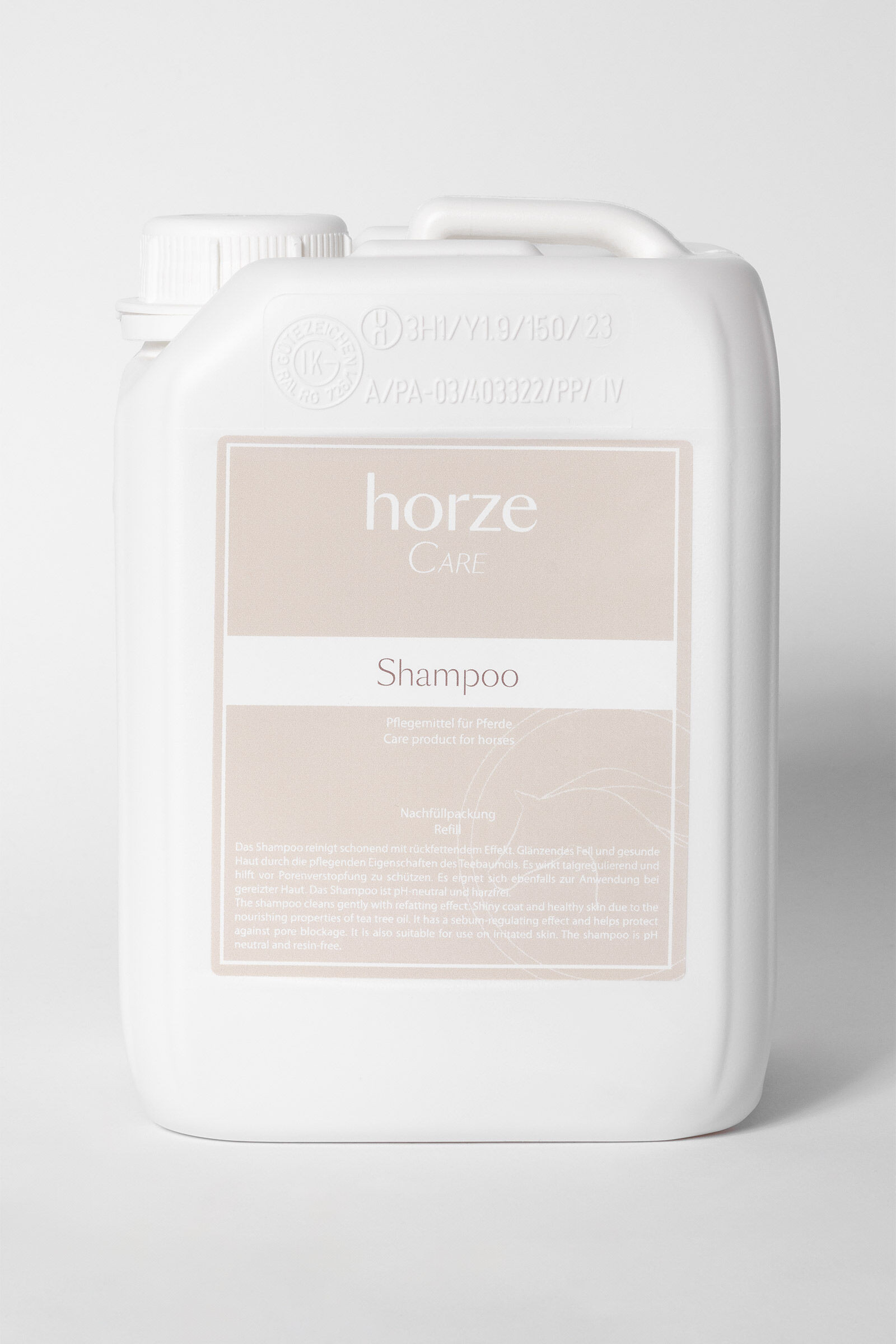 Recharge de shampoing à l'huile essentiel d'arbre à thé Horze Rose pale craie Recharge de shampoing à l'huile essentiel d'arbre à thé Horze Rose pale craie