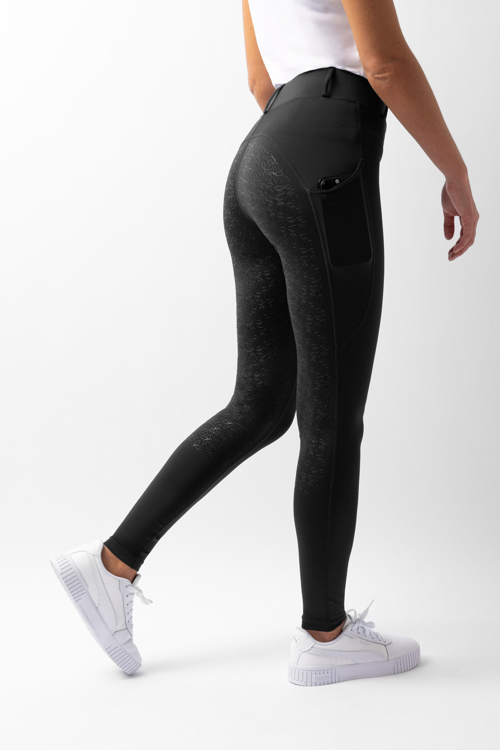 Legging fond intégral Grip Horze Dea femme Noir