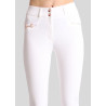 Pantalon Montar Molly Yati femme taille haute - Blanc / rose gold