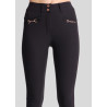 Pantalon Montar Molly Yati femme taille haute full grip - Noir / rose gold