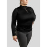 Polo Montar Briella manches longues crystal Rose gold Curve femme - Noir