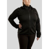 Sweat zippé Montar à capuche Liza femme Curve - Noir