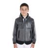 Imperméable coupe-vent enfant avec capuche zippée Equestro - Gris