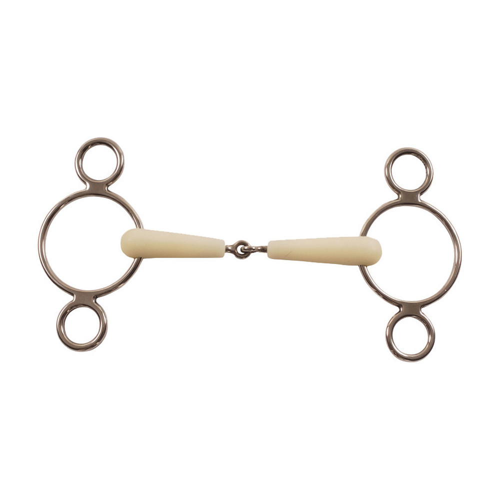 AK Full Cheek Mors à Losange Cooper Et Embouchure En Fer à Sueur – 4,75 à 5,75 Pouces, Bleu/Argent, Pour Cheval Débutant Ou Jeune Cavalier