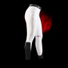 Pantalon slim fit femme Equestro Ridertechnology full grip - Blanc