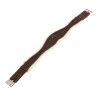 Sangle de saut avec mouton synthétique Equestro - Marron foncé