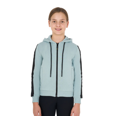 Sweat-shirt Equestro fille zippé intégral avec intérieur en polaire