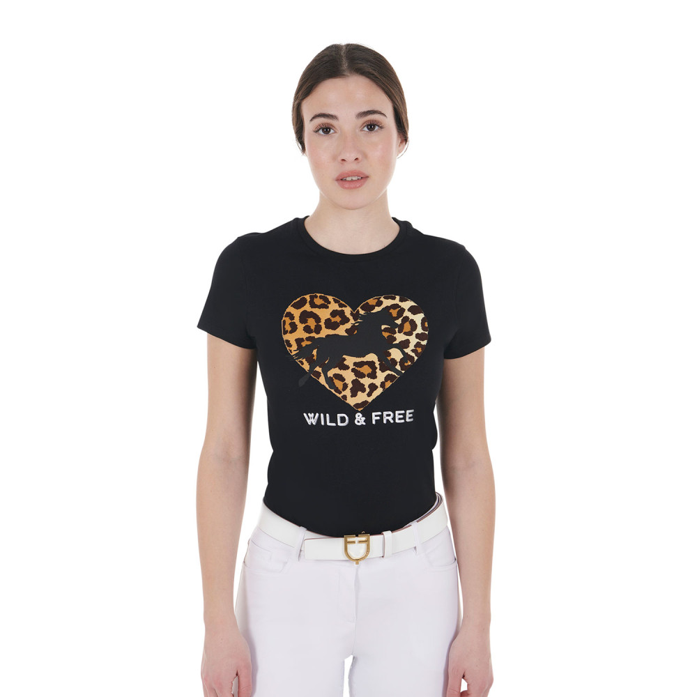 T-Shirt Équipe HKM Femme - 100% Polyester - Respirant Et Léger - Coupe Cintrée - Pour Sport Ou Loisir