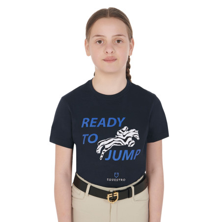 T-shirt Equestro en coton fille Ready To Jump