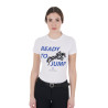 T-shirt Equestro en coton pour femme Ready to Jump - Blanc