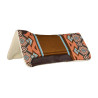 Tapis de selle western avec rembourrage en laine synthétique Pool's - Marron / orange