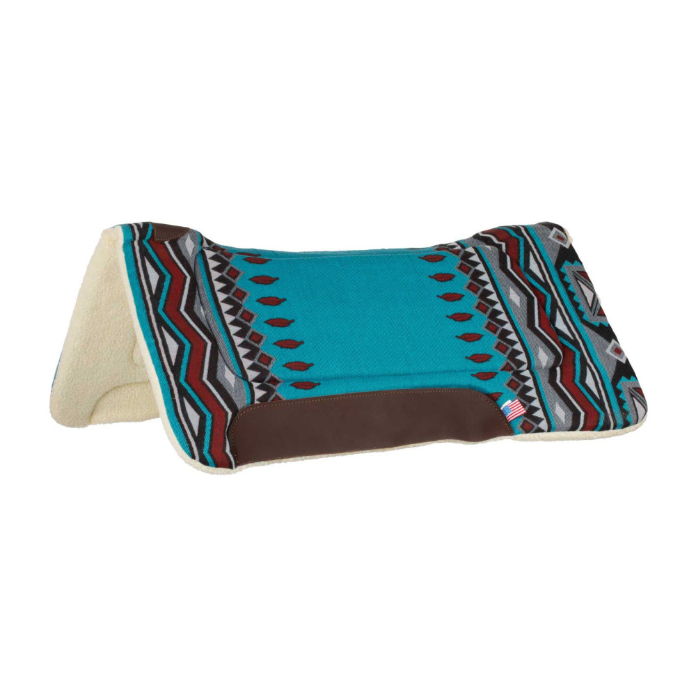 Tapis De Selle Western En Laine De Nouvelle-Zélande - 86,4x101,6 Cm - Sensor Flex A-49 - Pour Cheval De Spectacle
